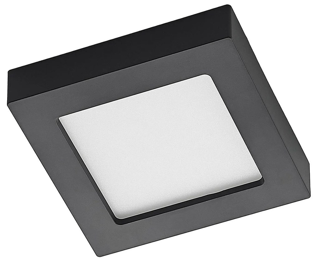 Prios plafoniera LED Alette, nera, 12 W, CCT, dimmerabile