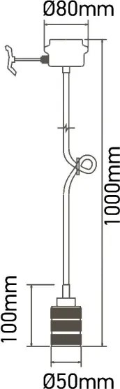 Cavo di alimentazione 1xE27/60W/230V