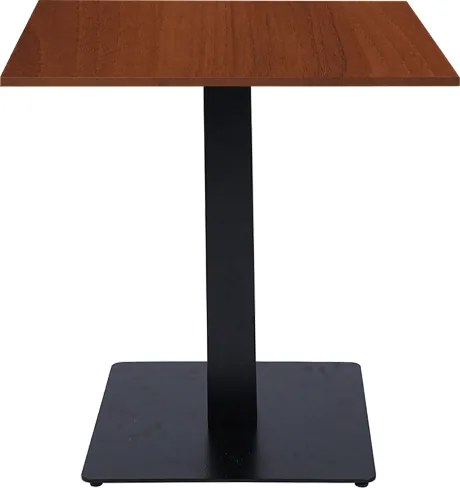 Tavolo pub ristorante bar quadrato 70x70 cm con piano laminato Noce H 75