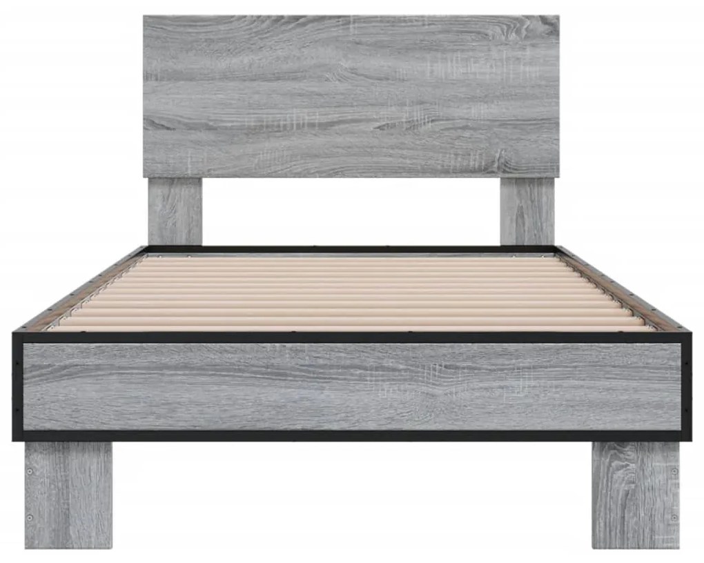 Giroletto grigio sonoma 75x190cm in legno multistrato e metallo