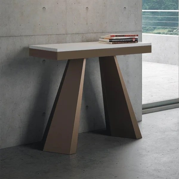 Consolle 90x40 cm allungabile a 300 cm DIAMANTE EVOLUTION Bianco Frassino telaio Orso