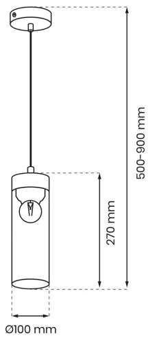 Lampadario a sospensione con filo ELICA 1xE27/60W/230V