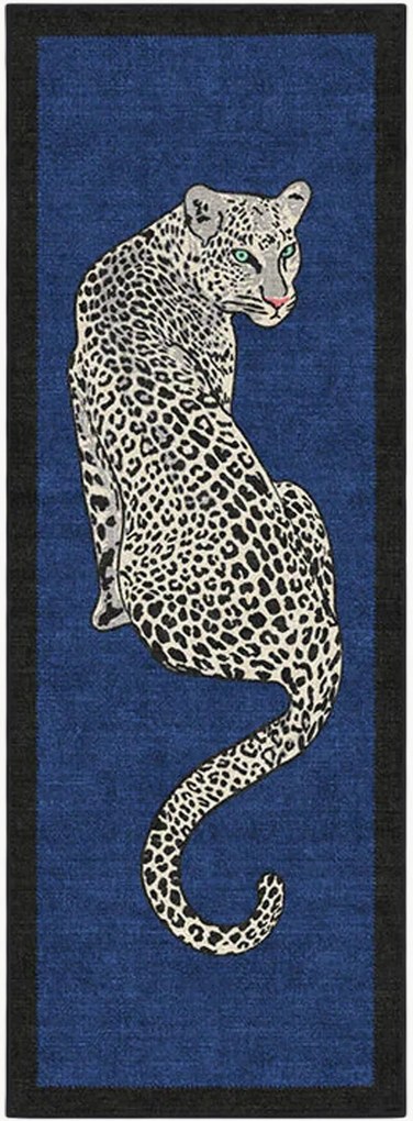 Passatoia a pelo corto lavabile Snow Leopard di Jonathan Adler