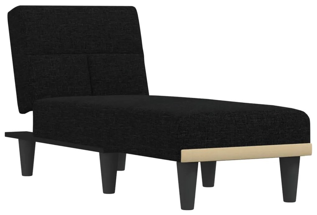 Chaise longue in tessuto nero