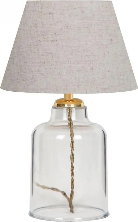 Lampada da tavolo AYD 1xE27/40W/230V grigia/trasparente