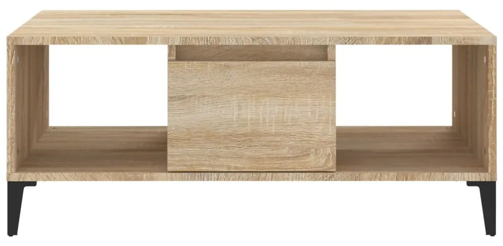 Tavolino salotto rovere sonoma 90x50x36,5 cm legno multistrato