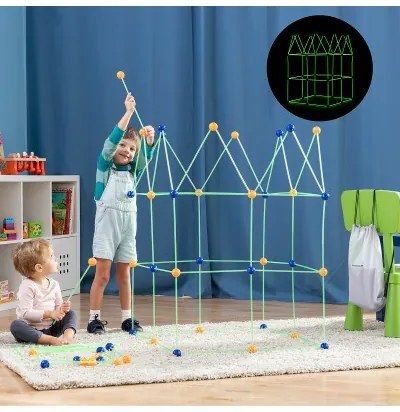 Kit di Costruzione di Fortini per Bambini Builkitt InnovaGoods 155 Pezzi