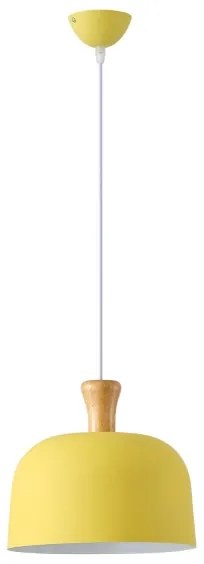 Lampadario a sospensione con filo 1xE27/15W/230V giallo pr. 27 cm