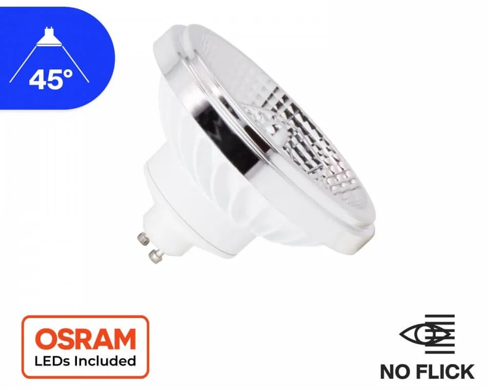 Lampada AR111 15W, Angolo 45°, Bianca Colore  Bianco Caldo 2.700K