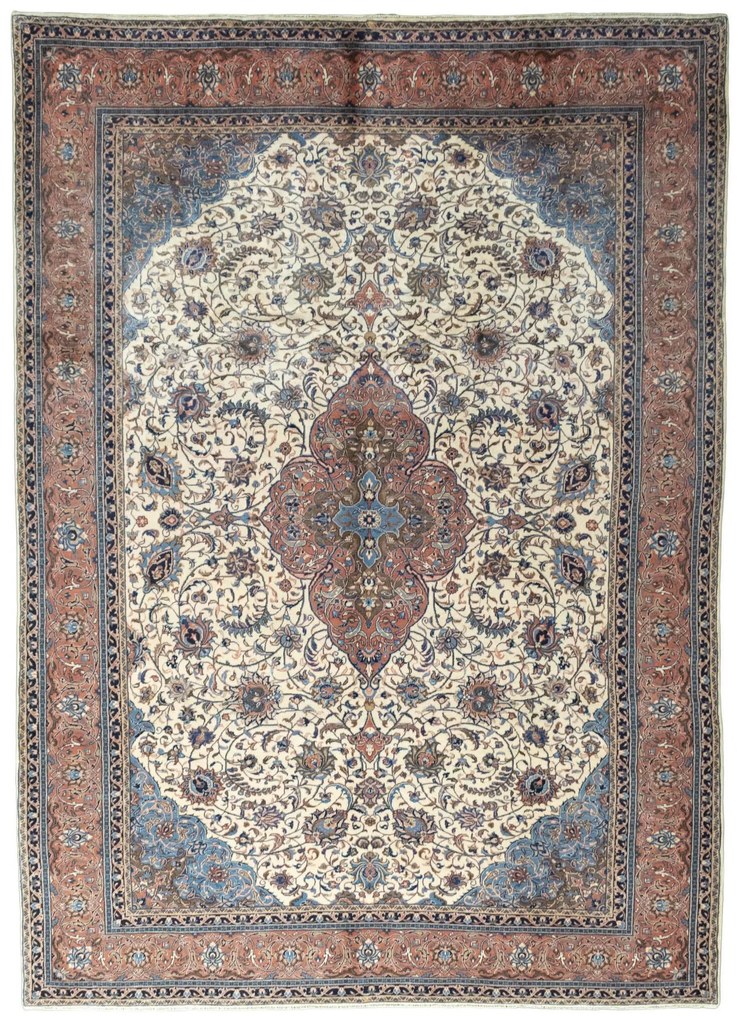Sarouk Tappeto 250 x 350 Beige (Iran) Annodato A Mano