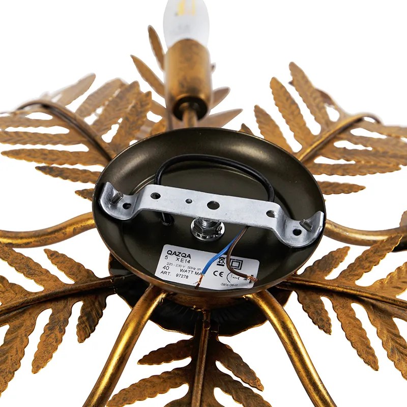 Plafoniera smart vintage oro 70 cm incl. 5 WiFi B35 - Botanica