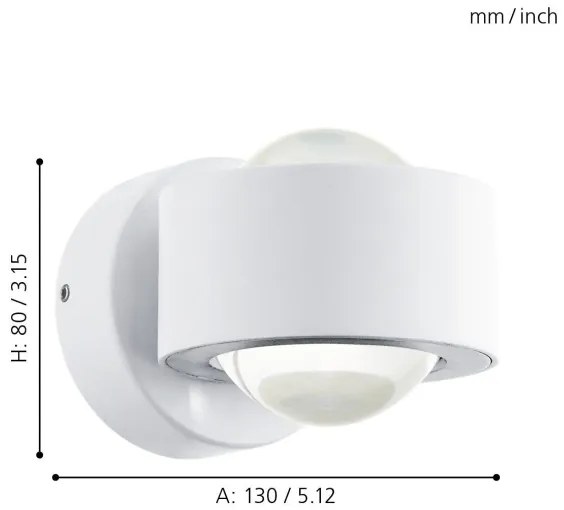 Eglo 96048 - Applique a LED ONO 2 2xLED/2,5W/230V