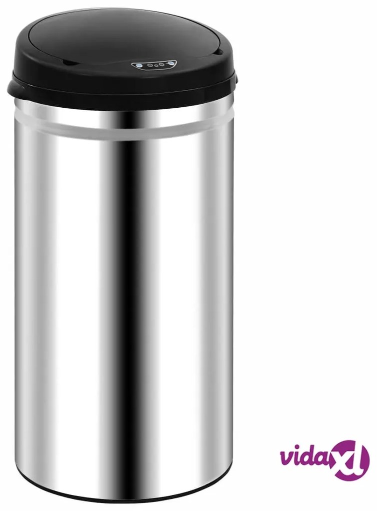 vidaXL Pattumiera Automatica con Sensore 50 L in Acciaio Inossidabile