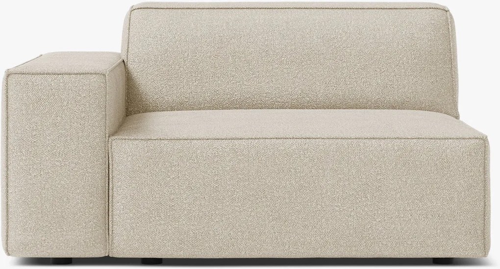 Modulo terminale Jodie con bracciolo in bouclé Baloo – L102 cm