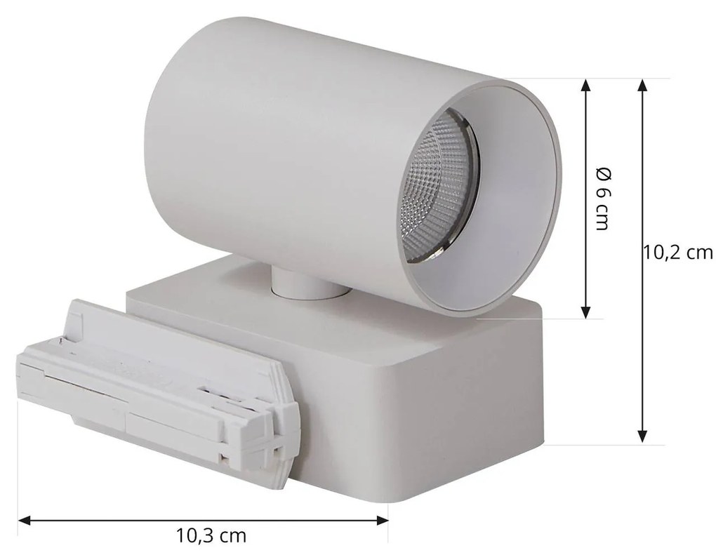 Lindby Faretto a binario LED Linaro/Brinja, bianco, monofase