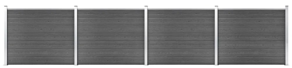Set Pannelli Di Recinzione İn Wpc 699x146 Cm Nero /