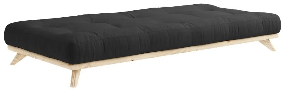 Letto singolo in legno di pino con griglia 90x200 cm Senza - Karup Design