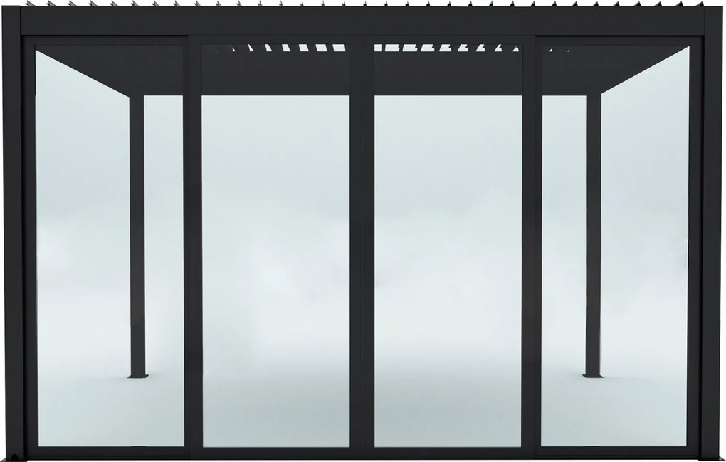 Laterale scorrevole con vetro per pergola bioclimatica 4 m