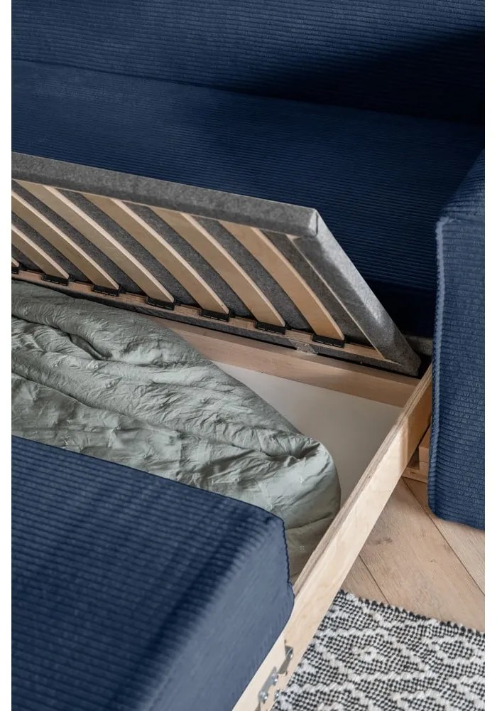 Divano letto blu scuro 168 cm Lucky Lucy - Miuform