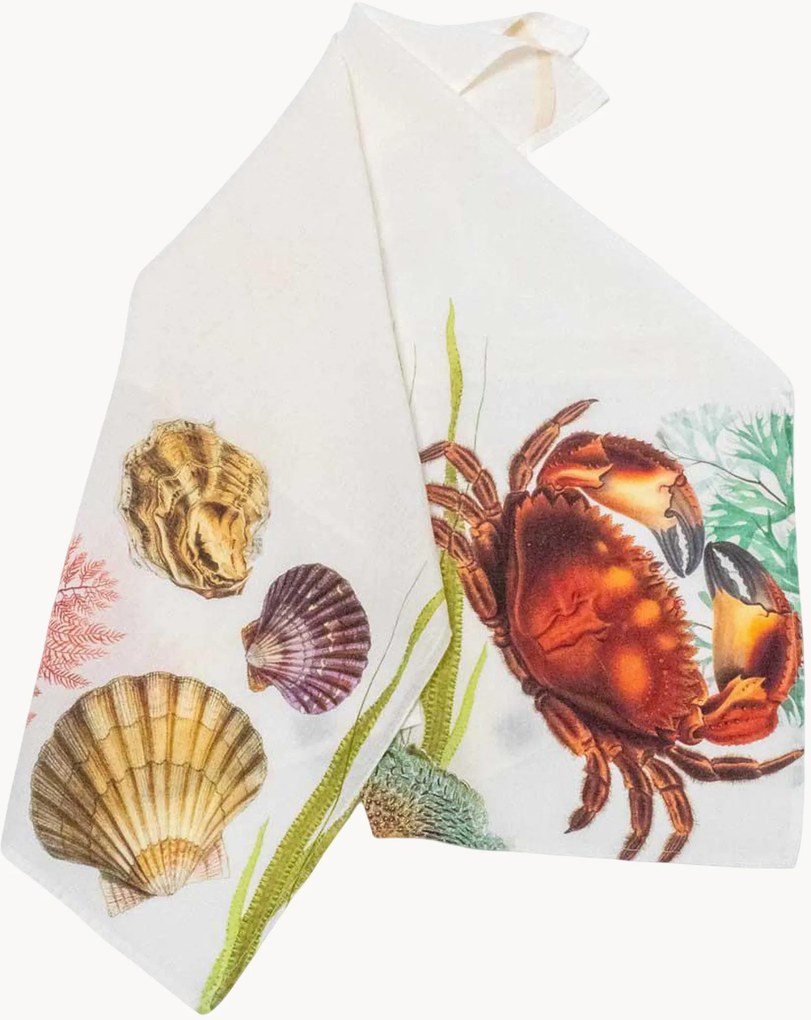 Set di 2 strofinacci in lino Oyster & Crab