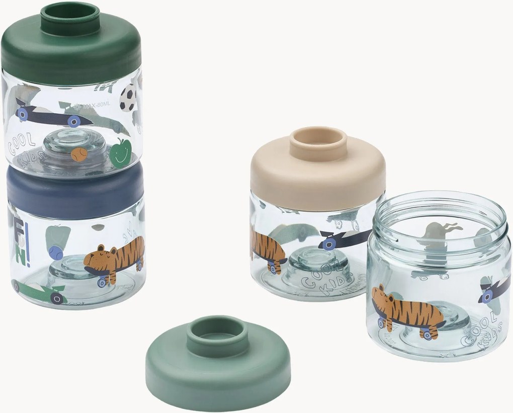 Set di 4 lunch box per bambini Dominique