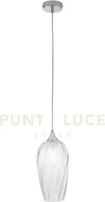 Lampadario a sospensione majesty trasparente in vetro 1 luce attacc...