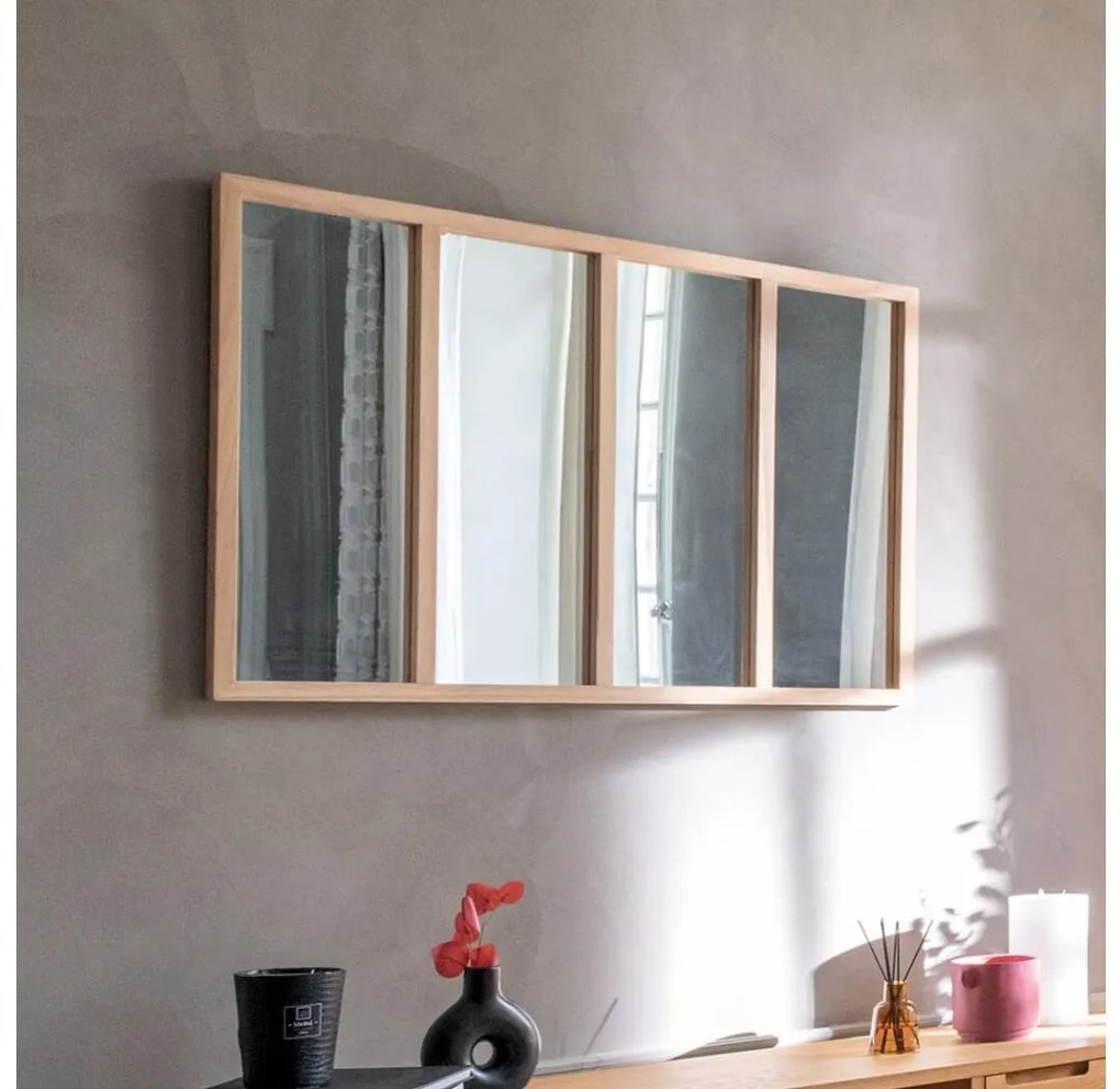 Atmosphera - Specchio da parete NAE 76x116 cm paulownia