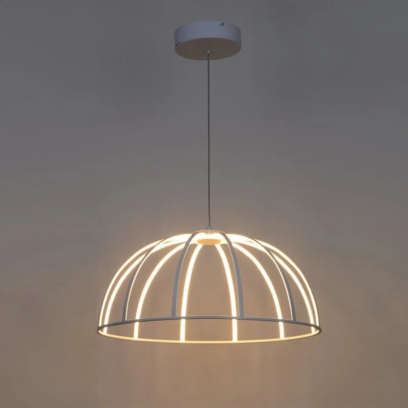Lampadario LED design Nilda bianco Ø50cm, luce con 3 temperature di colore 6650 lumen, INSPIRE