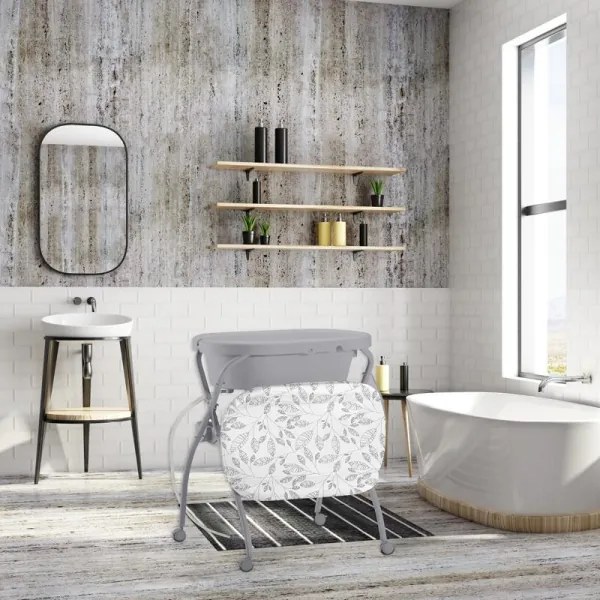 PETITE&amp;MARS - Fasciatoio con vasca da bagno SPA 3in1 grigio