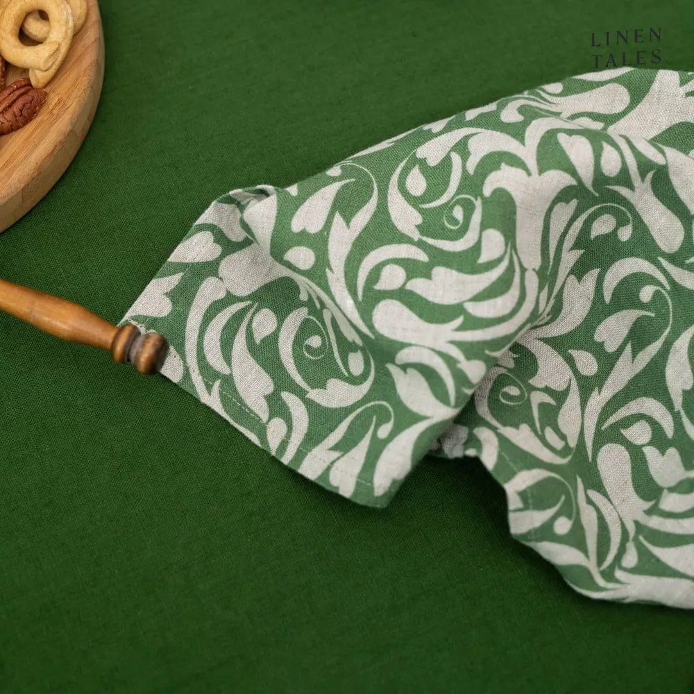 Strofinaccio in lino 45x65 cm Evergreen Damask – Linen Tales