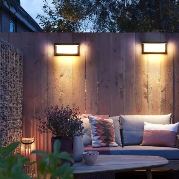 Lampada LED da esterno con lampadina con sensore crepuscolare NEELY 1xE27/9W/230V IP54