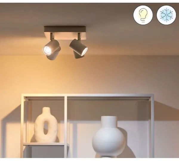 WiZ - Faretto LED RGBW Dimmerabile IMAGEO 4xGU10/4,9W/230V Wi-Fi CRI 90 bianco