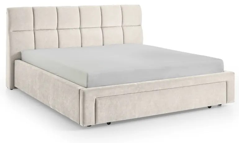 Letto matrimoniale imbottito beige rete non inclusa 180x200 cm Canyon – Meise Möbel