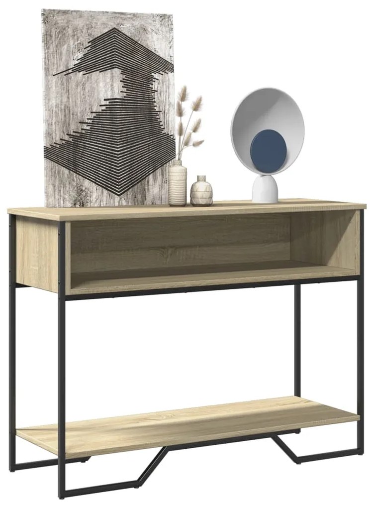 Tavolo Consolle Rovere Sonoma 100x35x74,5 Cm İn Truciolato /