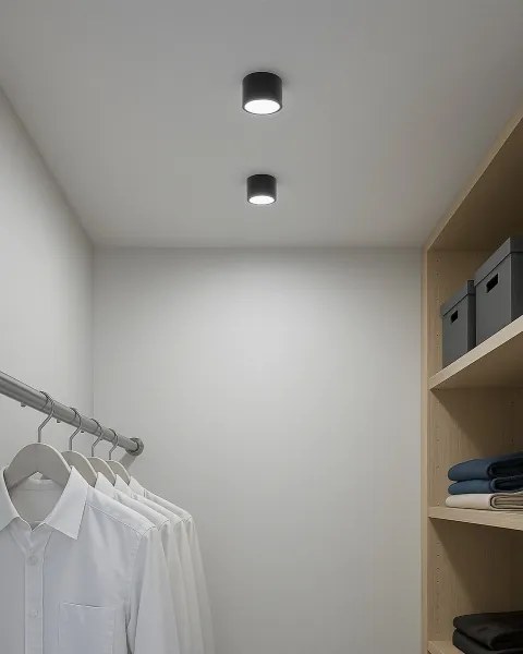 Faretto LED/5W/230V 3000/4000/6400K Ø 7,5 cm nero
