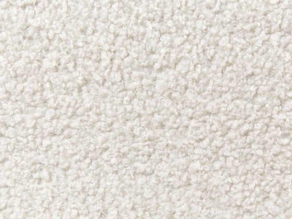 Letto singolo contenitore tessuto bouclè bianco sporco 90 x 200 cm DINAN Beliani