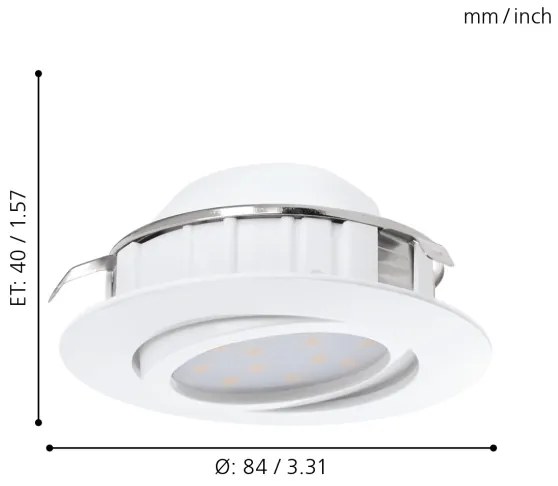 Eglo 95851 - Set da 3 faretti LED da incasso PINEDA LED/4,9W/230V