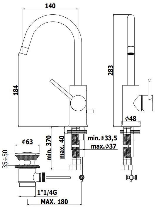 Paffoni Ligth Lig078 Miscelatore Lavabo A Canna Girevole 180 Gradi senza scarico Cromo