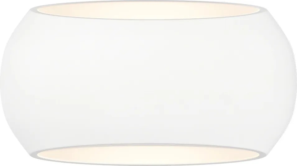 Applique da Parete E27 CURVY in Gesso Pitturabile