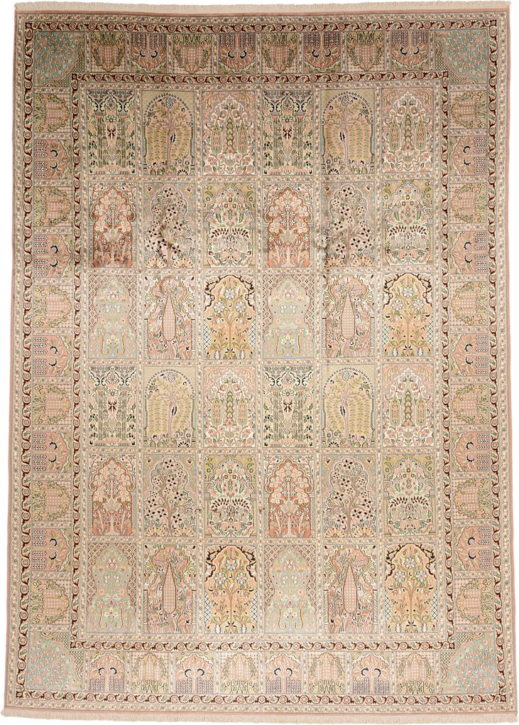 Cashmere Silk Tappeto orientale 340x240 (Indian) Annodato A Mano