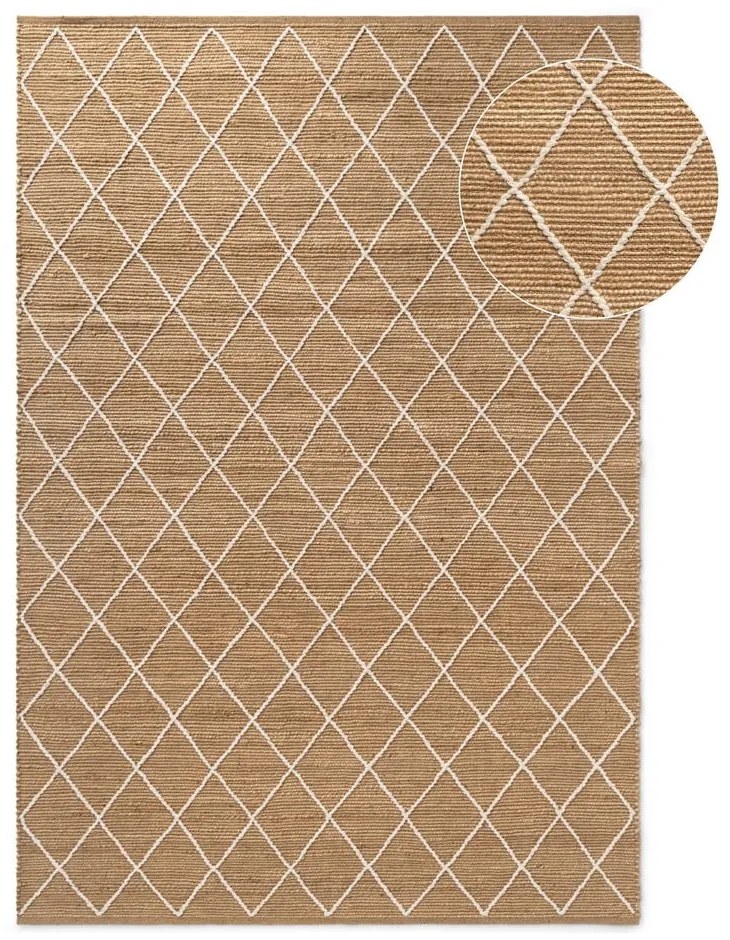 Tappeto di colore naturale in iuta tessuto a mano 200x300 cm Kunu – Hanse Home