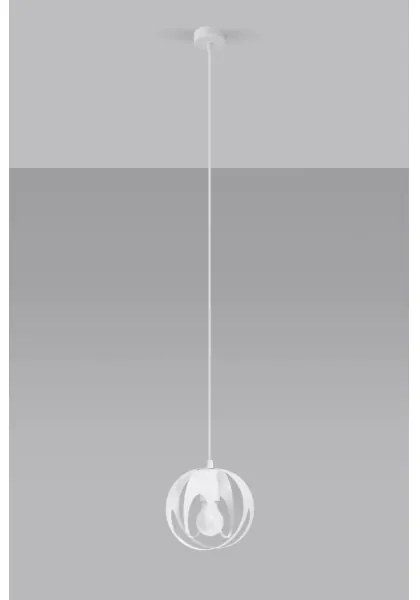 Sollux SL.1083 - Lampadario su corda TULOS 1xE27/60W/230V bianco