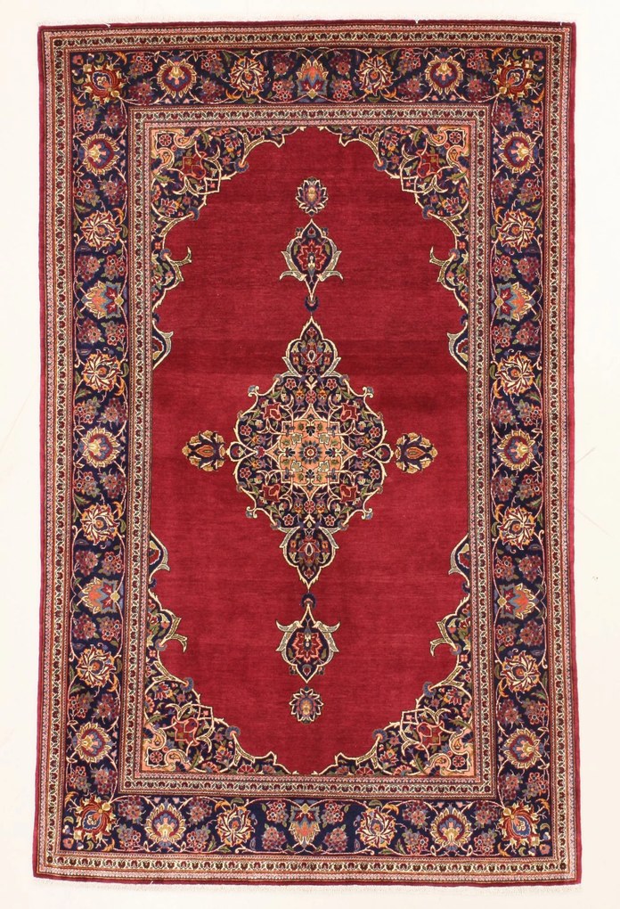 Kashan Tappeto 220x140 (Iran) Annodato A Mano