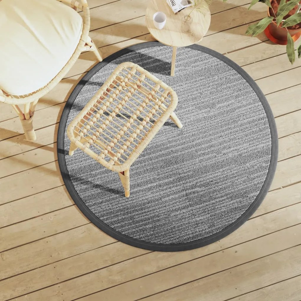 Tappeto Da Esterno Arakıl Grigio Ø120 Cm İn Pp /