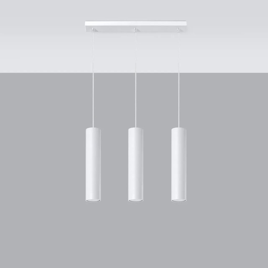 Lampada a Sospensione 3xGU10 in Acciaio LAGOS 3L