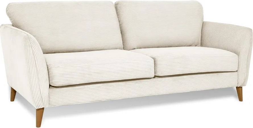 Divano in velluto a coste bianco 206 cm Paris - Scandic