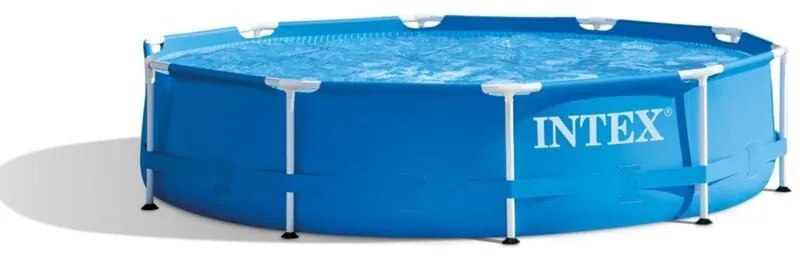 Intex - 28202NP – Piscina Fuori Terra Metal Frame Rotonda, Pompa Filtro 1250 L/h, 4485 l, Acciaio e pvc, Blu, 305x76 cm