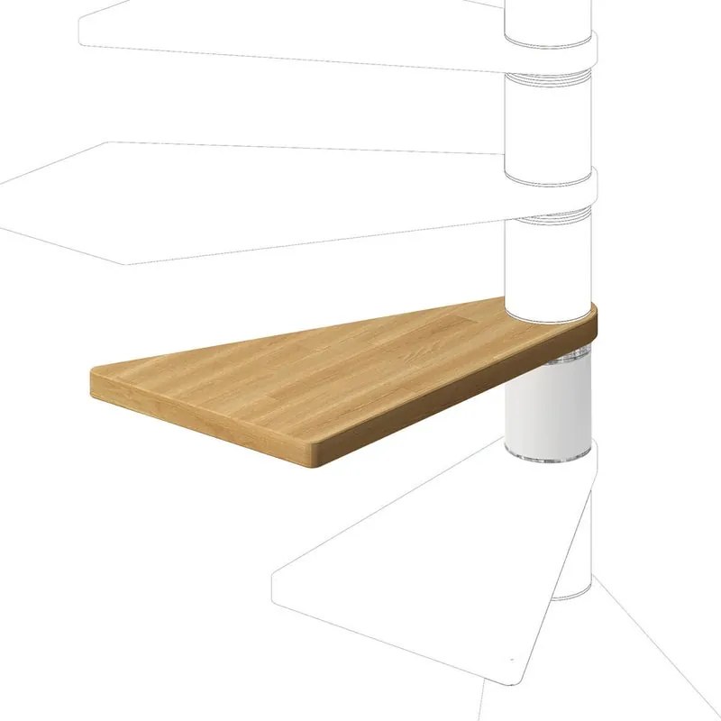 Gradino Nara in legno naturale bianco L 890 mm H 230 mm