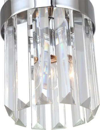 Lampadario a cavo VETRO 1xE14/10W/230V cromo lucido