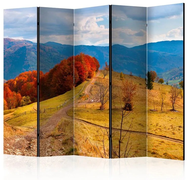 Paravento  Autumn landscape in the Carpathian mountains II [Room Dividers]  Colore ---, Dimensioni e Misure 225x172